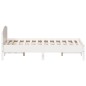 vidaXL Estructura de cama con cabecero madera pino blanco 120x190 cm vidaXL Estructura de cama con cabecero madera pino blanco 120x190 cm