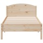 vidaXL Estructura de cama con cabecero madera maciza de pino 90x200 cm