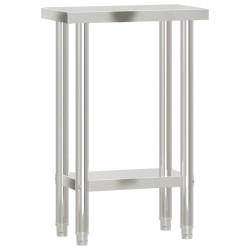 vidaXL Mesa de trabajo de cocina acero inoxidable 55x30x85 cm