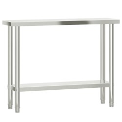 vidaXL Mesa de trabajo de cocina acero inoxidable 110x30x85 cm
