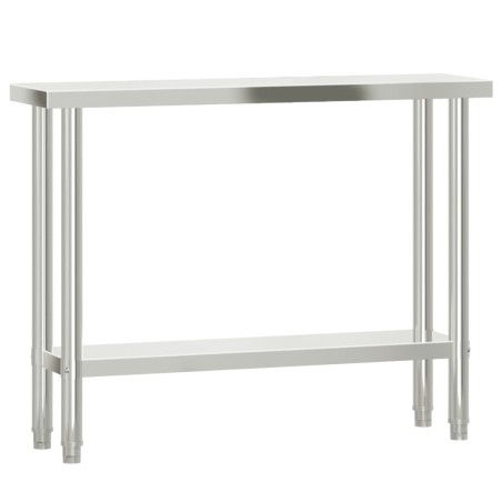 vidaXL Mesa de trabajo de cocina acero inoxidable 110x30x85 cm