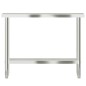 vidaXL Mesa de trabajo de cocina acero inoxidable 110x30x85 cm