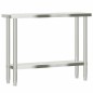 vidaXL Mesa de trabajo de cocina acero inoxidable 110x30x85 cm