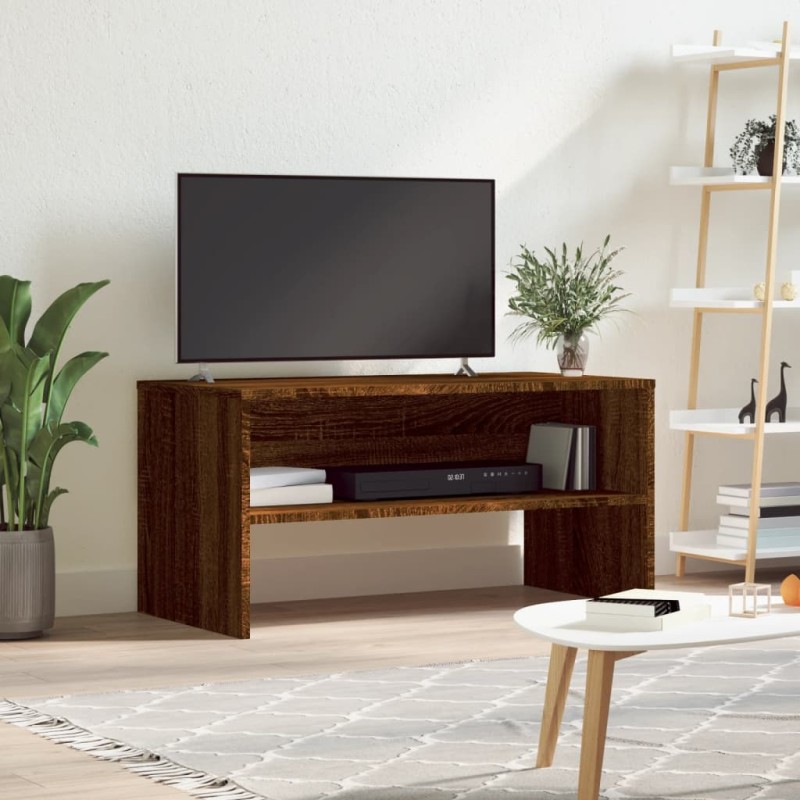 vidaXL Mueble de TV madera de ingeniería marrón roble 80x40x40 cm