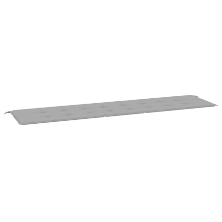 vidaXL Cojín de banco de jardín tela Oxford gris 200x50x3 cm