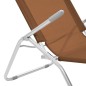 vidaXL Tumbonas plegables 2 unidades textilene gris topo vidaXL Tumbonas plegables 2 unidades textilene gris topo