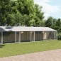 vidaXL Jaula de perros techo y puertas acero galvanizado gris 10x2x2 m vidaXL Jaula de perros techo y puertas acero galvanizado gris 10x2x2 m