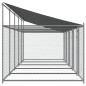 vidaXL Jaula de perros techo y puertas acero galvanizado gris 10x2x2 m vidaXL Jaula de perros techo y puertas acero galvanizado gris 10x2x2 m