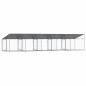 vidaXL Jaula de perros techo y puertas acero galvanizado gris 10x2x2 m vidaXL Jaula de perros techo y puertas acero galvanizado gris 10x2x2 m