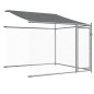 vidaXL Jaula de perros techo y puertas acero galvanizado gris 10x2x2 m vidaXL Jaula de perros techo y puertas acero galvanizado gris 10x2x2 m