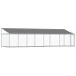 vidaXL Jaula de perros techo y puerta acero galvanizado gris 8x2x2 m vidaXL Jaula de perros techo y puerta acero galvanizado gris 8x2x2 m