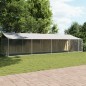 vidaXL Jaula de perros techo y puerta acero galvanizado gris 8x2x2 m vidaXL Jaula de perros techo y puerta acero galvanizado gris 8x2x2 m