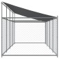 vidaXL Jaula de perros techo y puerta acero galvanizado gris 8x2x2 m vidaXL Jaula de perros techo y puerta acero galvanizado gris 8x2x2 m