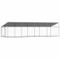 vidaXL Jaula de perros techo y puerta acero galvanizado gris 8x2x2 m vidaXL Jaula de perros techo y puerta acero galvanizado gris 8x2x2 m