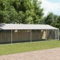 vidaXL Jaula de perros techo y puerta acero galvanizado gris 12x2x2 m vidaXL Jaula de perros techo y puerta acero galvanizado gris 12x2x2 m