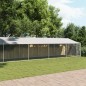 vidaXL Jaula de perros techo y puerta acero galvanizado gris 12x2x2 m vidaXL Jaula de perros techo y puerta acero galvanizado gris 12x2x2 m