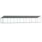 vidaXL Jaula de perros techo y puerta acero galvanizado gris 12x2x2 m vidaXL Jaula de perros techo y puerta acero galvanizado gris 12x2x2 m