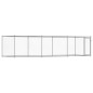 vidaXL Jaula de perros con puerta acero galvanizado gris 6x2x1,5 m