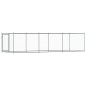 vidaXL Jaula de perros con puerta acero galvanizado gris 6x2x1,5 m