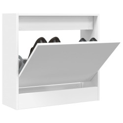 vidaXL Zapatero de madera de ingeniería blanco 60x21x57 cm