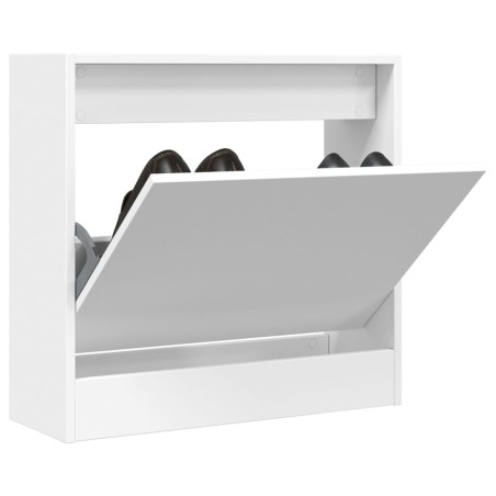 vidaXL Zapatero de madera de ingeniería blanco 60x21x57 cm