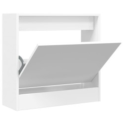 vidaXL Zapatero de madera de ingeniería blanco 60x21x57 cm