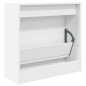 vidaXL Zapatero de madera de ingeniería blanco 60x21x57 cm