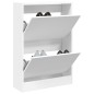 vidaXL Zapatero de madera de ingeniería blanco 60x21x87,5 cm vidaXL Zapatero de madera de ingeniería blanco 60x21x87,5 cm