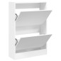 vidaXL Zapatero de madera de ingeniería blanco 60x21x87,5 cm vidaXL Zapatero de madera de ingeniería blanco 60x21x87,5 cm