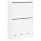 vidaXL Zapatero de madera de ingeniería blanco 60x21x87,5 cm vidaXL Zapatero de madera de ingeniería blanco 60x21x87,5 cm