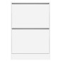 vidaXL Zapatero de madera de ingeniería blanco 60x21x87,5 cm vidaXL Zapatero de madera de ingeniería blanco 60x21x87,5 cm