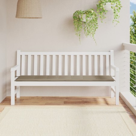 vidaXL Cojín de banco de jardín tela Oxford gris taupé 180x50x3 cm