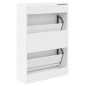vidaXL Zapatero de madera de ingeniería blanco 60x21x87,5 cm vidaXL Zapatero de madera de ingeniería blanco 60x21x87,5 cm