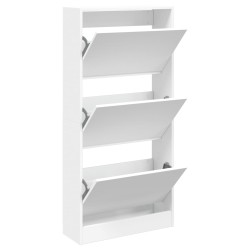 vidaXL Zapatero de madera de ingeniería blanco 60x21x125,5 cm