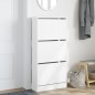 vidaXL Zapatero de madera de ingeniería blanco 60x21x125,5 cm vidaXL Zapatero de madera de ingeniería blanco 60x21x125,5 cm