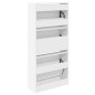 vidaXL Zapatero de madera de ingeniería blanco 60x21x125,5 cm vidaXL Zapatero de madera de ingeniería blanco 60x21x125,5 cm