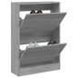 vidaXL Zapatero madera de ingeniería gris Sonoma 60x21x87,5 cm