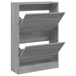 vidaXL Zapatero madera de ingeniería gris Sonoma 60x21x87,5 cm