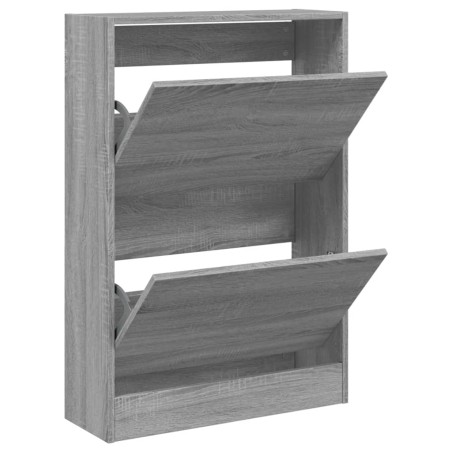 vidaXL Zapatero madera de ingeniería gris Sonoma 60x21x87,5 cm