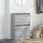 vidaXL Zapatero madera de ingeniería gris Sonoma 60x21x87,5 cm