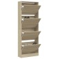 vidaXL Zapatero de madera de ingeniería roble Sonoma 60x21x163,5 cm vidaXL Zapatero de madera de ingeniería roble Sonoma 60x21x163,5 cm