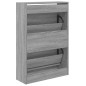 vidaXL Zapatero madera de ingeniería gris Sonoma 60x21x87,5 cm