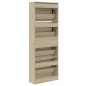 vidaXL Zapatero de madera de ingeniería roble Sonoma 60x21x163,5 cm vidaXL Zapatero de madera de ingeniería roble Sonoma 60x21x163,5 cm