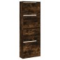 vidaXL Zapatero de madera de ingeniería roble ahumado 60x21x163,5 cm vidaXL Zapatero de madera de ingeniería roble ahumado 60x21x163,5 cm