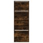 vidaXL Zapatero de madera de ingeniería roble ahumado 60x21x163,5 cm vidaXL Zapatero de madera de ingeniería roble ahumado 60x21x163,5 cm