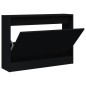 vidaXL Zapatero de madera de ingeniería negro 80x21x57 cm vidaXL Zapatero de madera de ingeniería negro 80x21x57 cm
