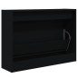 vidaXL Zapatero de madera de ingeniería negro 80x21x57 cm vidaXL Zapatero de madera de ingeniería negro 80x21x57 cm