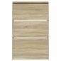vidaXL Zapatero de madera de ingeniería roble Sonoma 80x21x125,5 cm vidaXL Zapatero de madera de ingeniería roble Sonoma 80x21x125,5 cm