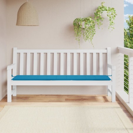 vidaXL Cojín de banco de jardín tela Oxford azul 200x50x3 cm