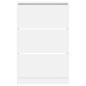 vidaXL Zapatero de madera de ingeniería blanco 80x21x125,5 cm vidaXL Zapatero de madera de ingeniería blanco 80x21x125,5 cm